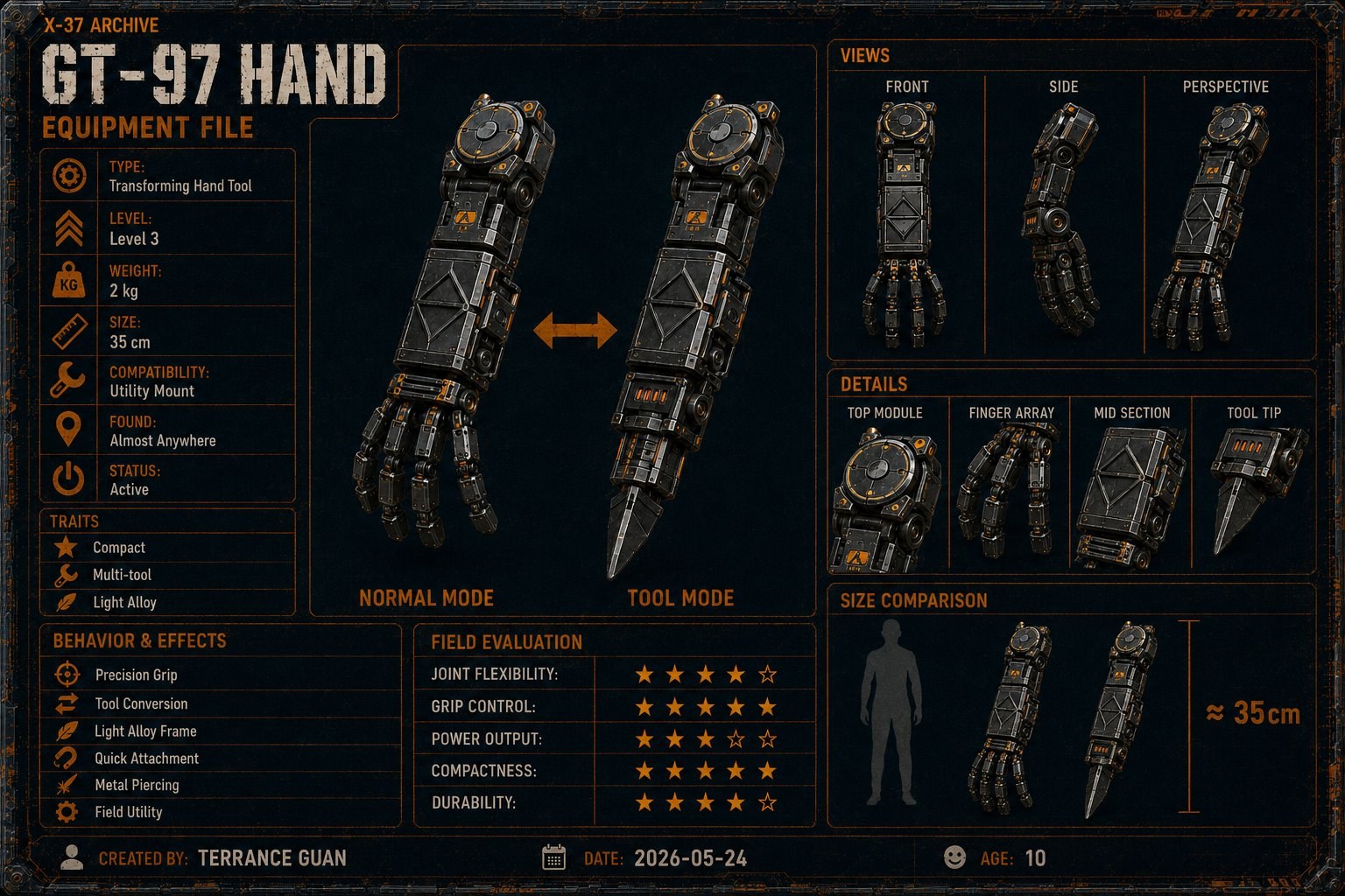 GT-97 HAND GT-97 机械手 档案