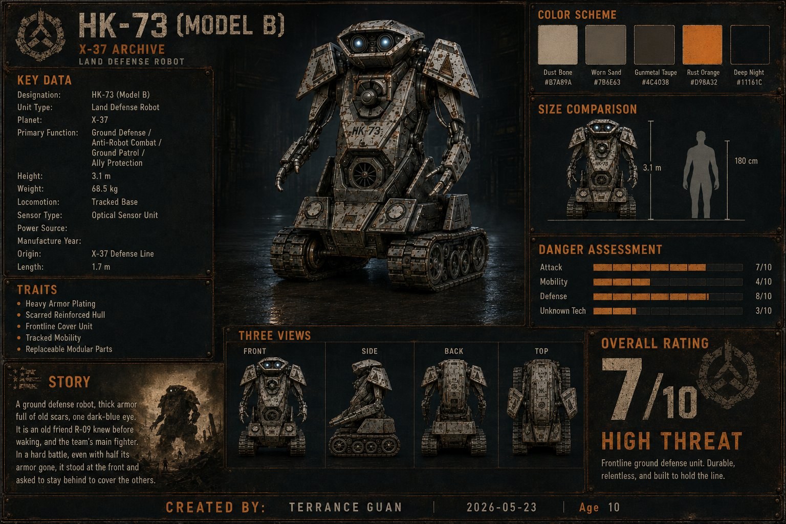 HK-73 陆行防卫机器人 档案