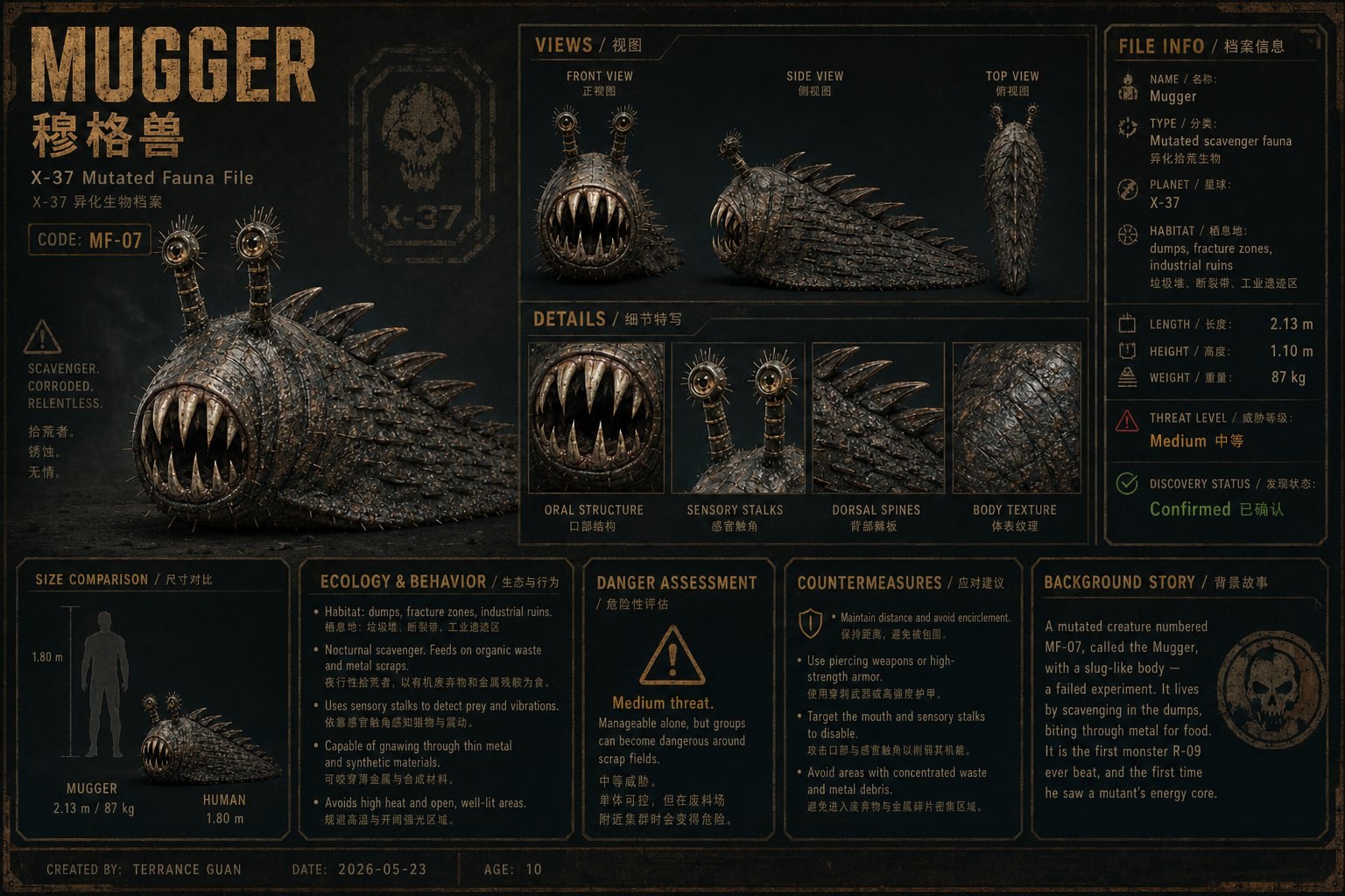 MUGGER · MF-07 异化生物 档案