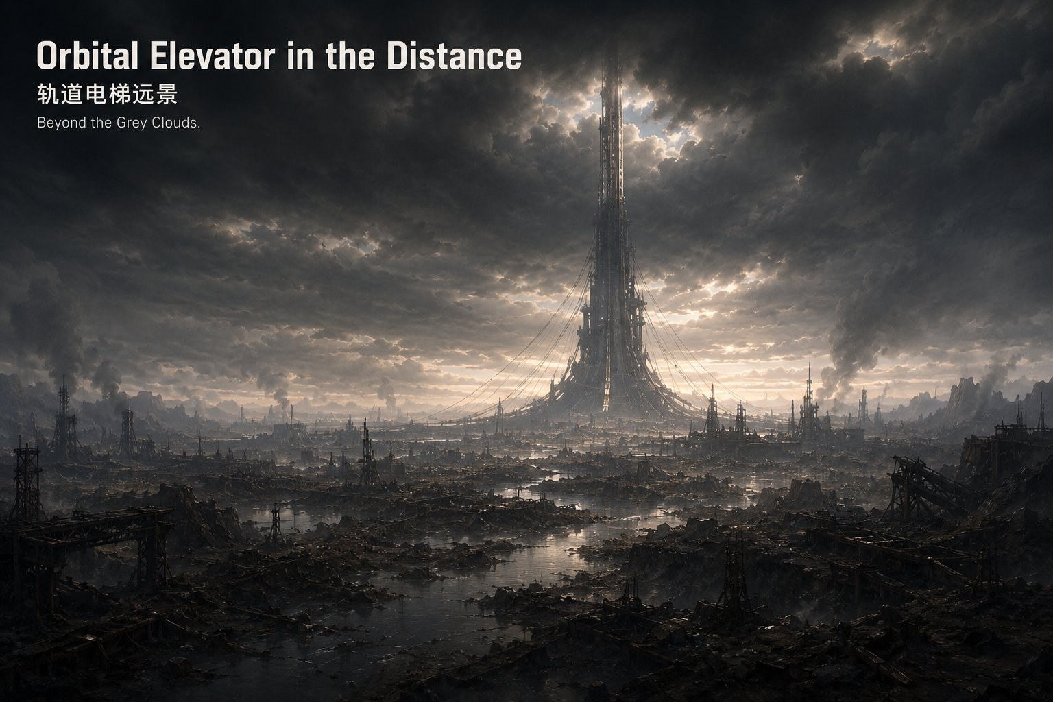 轨道电梯远景 / Orbital Elevator in the Distance