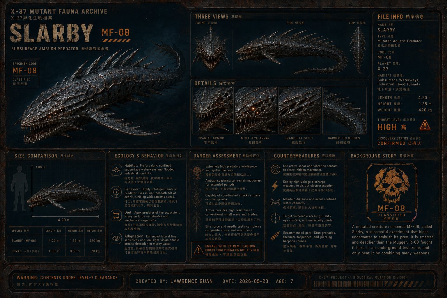 SLARBY · MF-08 异化生物 档案
